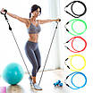 Набір трубчастих еспандерів для фітнесу та вправ 11в1 Ares Active Resistance Bands Set 151139, фото 9