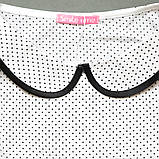 Блузка з коротким рукавом, для дівчинки, біла в горошок, Julia, SmileTime, фото 7