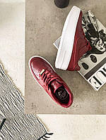 Кросівки Nike Air Force Red Sage жіночі. Кросівки Найк Аір Форс Блек Сажа червоні з білою підошвою., фото 4