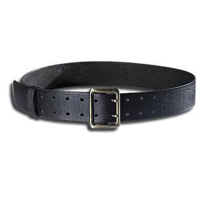 Офіцерський ремінь "Портупея" Чорний — шкіряний, з латунною пряжкою