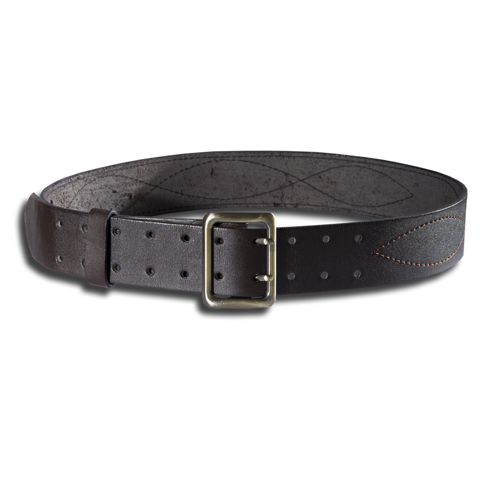 Офіцерський ремінь "Портупея" Коричневий — шкіряний, з латунною пряжкою, фото 1