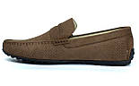 Взуття великих розмірів чоловіча коричневі літні мокасини нубук Rosso Avangard ETHEREAL CappuccBroNubPerfBS, фото 2