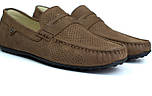 Взуття великих розмірів чоловіча коричневі літні мокасини нубук Rosso Avangard ETHEREAL CappuccBroNubPerfBS, фото 6