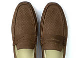 Взуття великих розмірів чоловіча коричневі літні мокасини нубук Rosso Avangard ETHEREAL CappuccBroNubPerfBS, фото 9