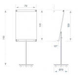 Фліпчарт Мобілчарт на мобільній підставці для письма маркерами 2x3 (TF03), фото 3