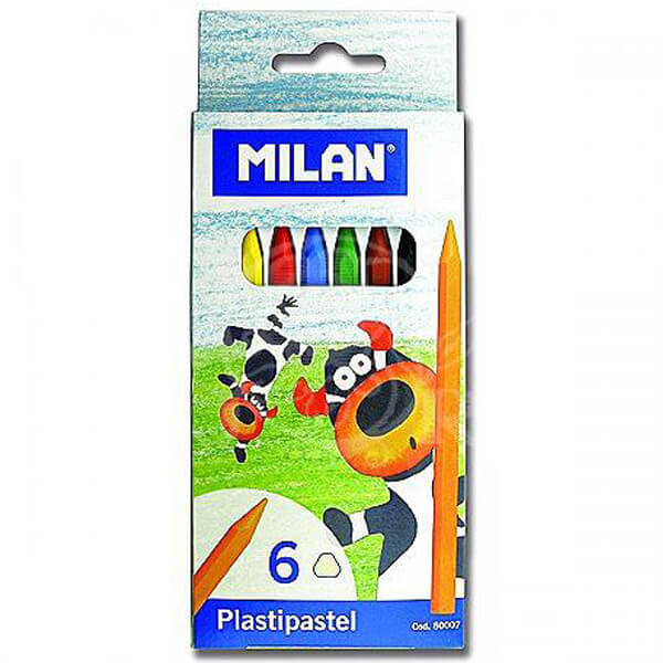 Олівці воскові Milan 6 кольорів (ml.80007)