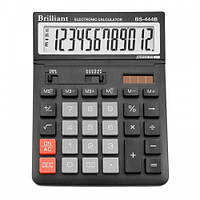Калькулятор електронний Brilliant 12-розрядний 147 x 198 x 27 мм чорний (BS-444B)