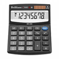 Калькулятор електронний Brilliant 8-розрядний 100 х 124 х 33 мм (BS-208)