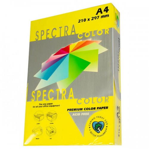Папір Sinar Spectra А4 80 г/м2 500 аркушів лимонний (210), фото 1