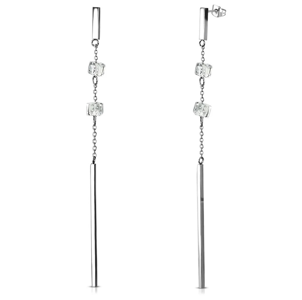 Довгі сережки зі сталі "Еліс", фото 1