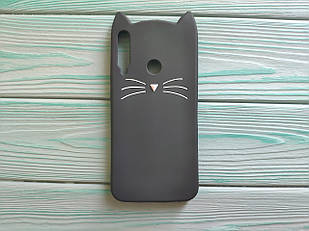 Чохол 3D Cat для Huawei P40 Lite E Бампер Усики Чорний