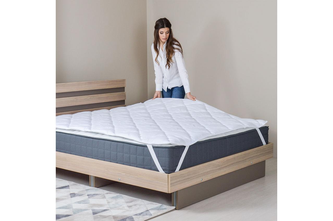 Наматрацник стьобаний 160x200 з гумками по кутах Lux IDEIA