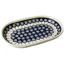 Блюдо овальне з бортиком 28 Павичеве око. OUTLET, фото 5