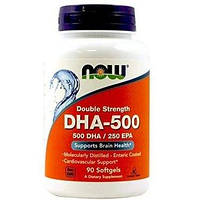 Омега рыбий жир ДГК-500 двойная сила, Now Foods, DHA-500, 90 капсул