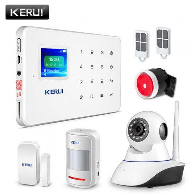 Комплект сигналізації Kerui alarm W181 з Wi-Fi + Wi-Fi IP камера