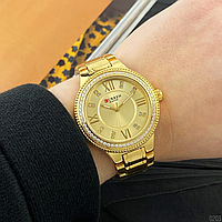 Женские наручные часы Curren 9004 Gold (+Видеообзор)