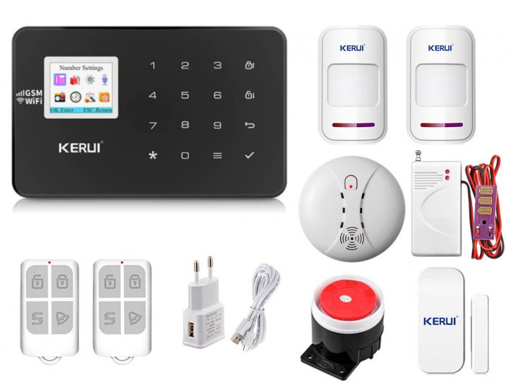 Комплект сигналізації Kerui Wi-Fi W181 Pro для 1-кімнатної квартири чорна! Гарантія 24 місяці!