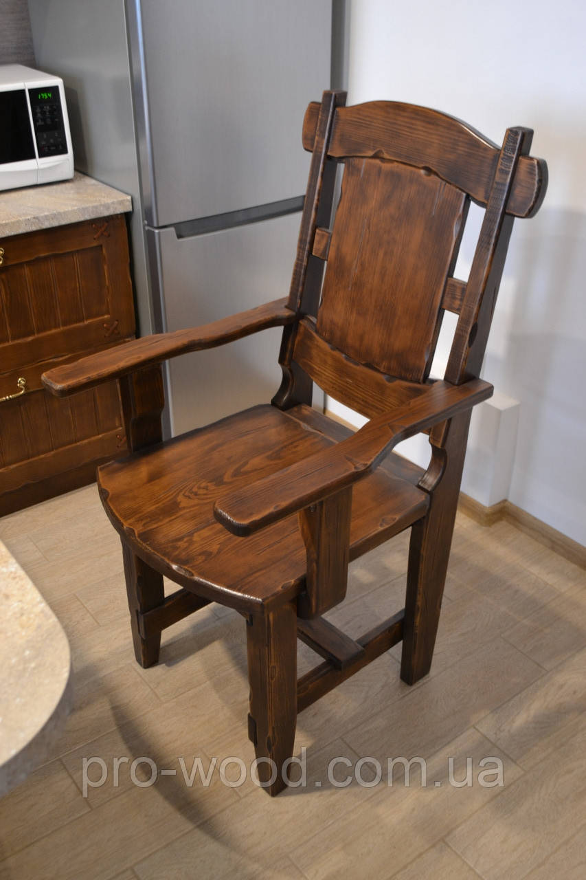 Стілець кухонний із масиву сосни, фото 1