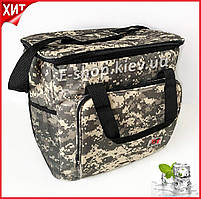 Термосумка 40 л Cooling Bag DT42 Сумка — холодильник Камуфляж із ручками та плечовим ременем для їжі та напоїв