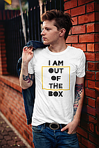 "Я з коробки" футболка з оригінальним принтом " Iam out of the box ", фото 2