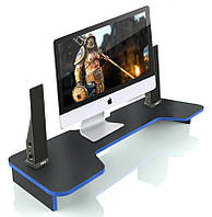 Підставка для монітора Orbita-140 ЛДСП Чорний/Синій (Zeus ТМ)