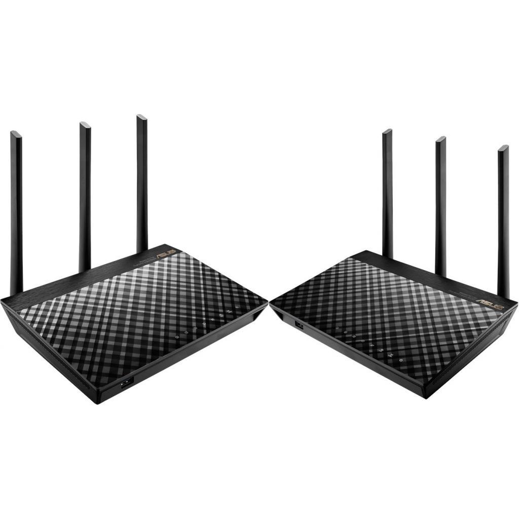 Маршрутизатор ASUS RT-AC66U/B1 AC1750, комплект 2 шт (RT-AC66U-2PK), фото 1
