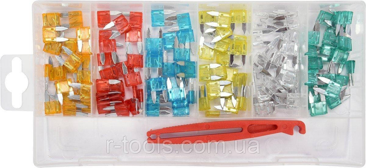 Запобіжники автомобільні MINI, в асортименті, 121 шт Yato YT-83143