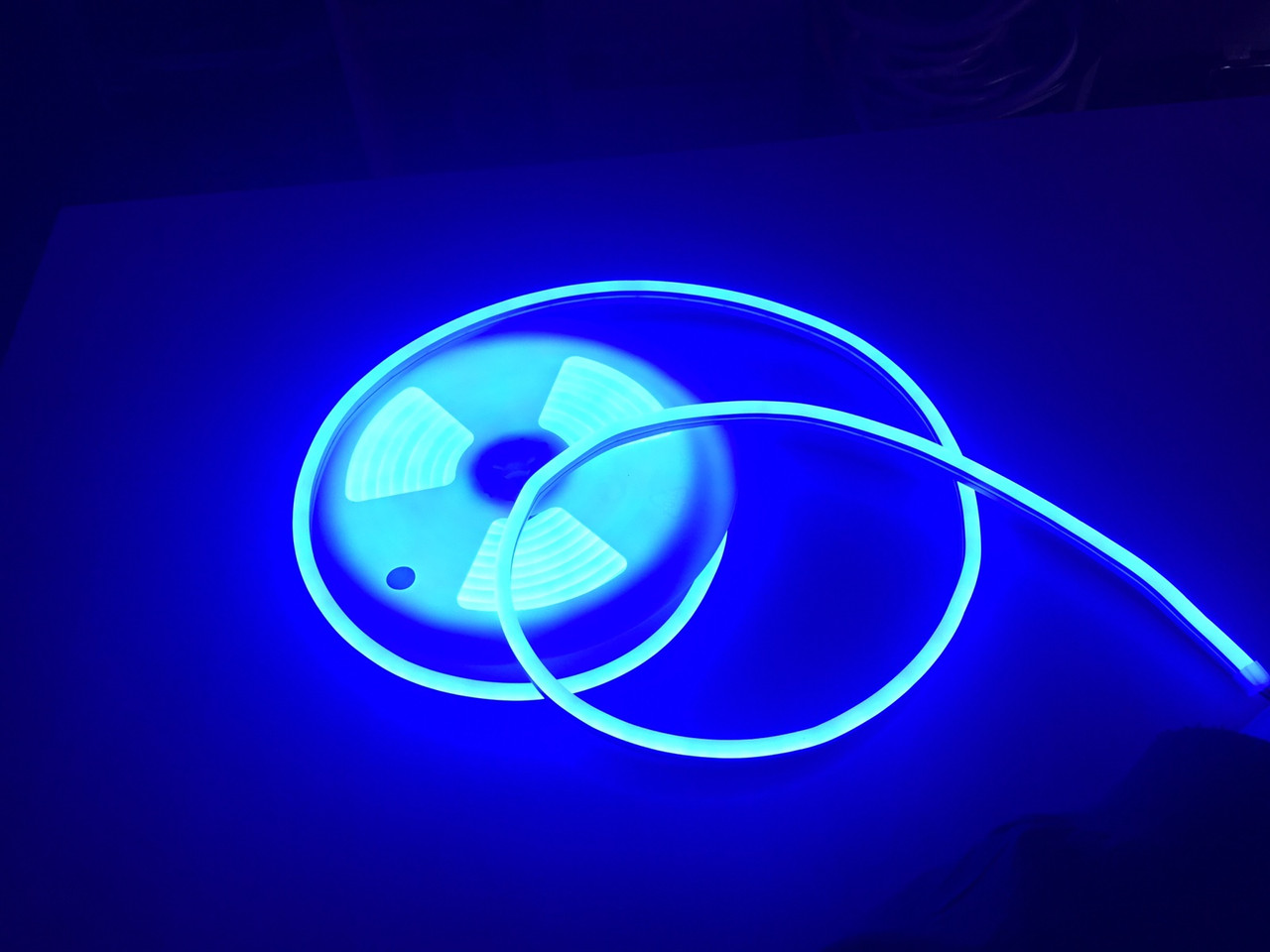 Міні Лід Гнучкий Неон 12V Синій 13*8*6мм IP67, фото 1