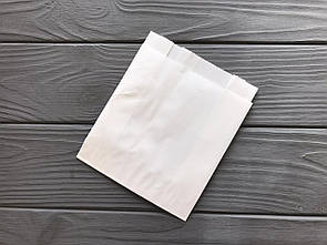 Пакет саше білий 150х120х50 мм. 70гр/м2 (максимальна жиростійкість) 122Ф