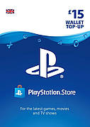 Подарункова карта Playstation Network поповнення гаманця на суму £15 GBP, UK-регіон