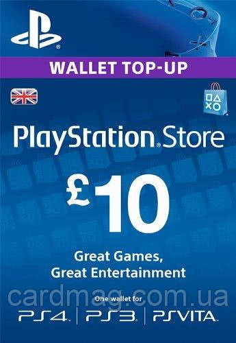Подарункова карта Playstation Network поповнення гаманця на суму £10 GBP, UK-регіон