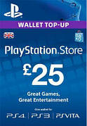 Подарункова карта Playstation Network поповнення гаманця на суму £25 GBP, UK-регіон