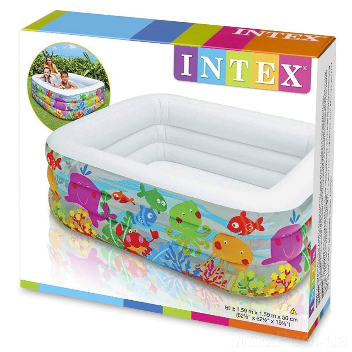 Дитячий надувний басейн Intex «Акваріум» для дітей від 3-х років з високоякісного вінілу