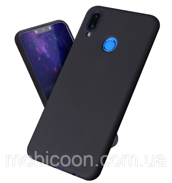 Чохол силіконовий для Huawei Honor 10 Lite чорний (хуавь хонор 10 лайт), фото 1