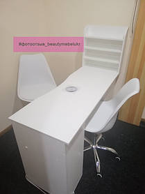 Маникюрный стол с УФ-лампой и мощной вытяжкой 1