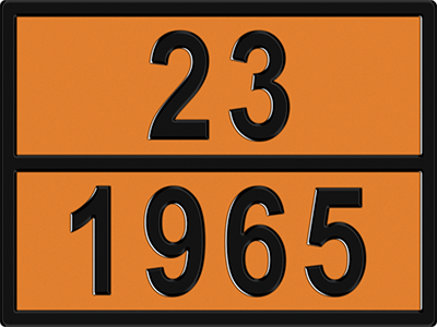 Інформаційна таблиця небезпечного вантажу ADR "Газ 23-1965" Bicma