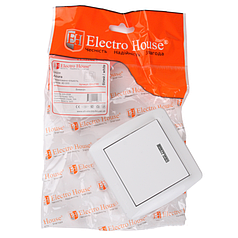 Вимикач із підсвічуванням ElectroHouse Acura білий 1кл EH-2142