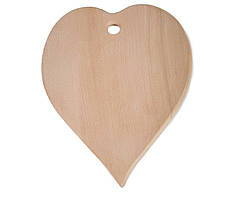Дошка обробна дерев'яна Серце 22 х 18 см | кухонна | заготівля для декупажу |під фарбування| для розпису