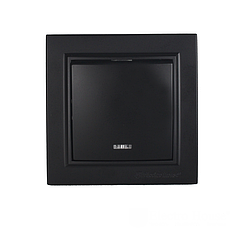 Вимикач ElectroHouse Enzo з підсвічуванням графіт 1кл EH-2183-PG