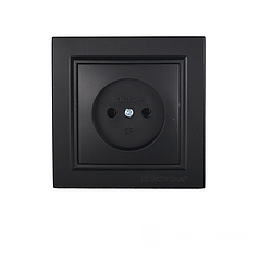 Розетка без заземлення ElectroHouse Enzo графіт EH-2108-PG