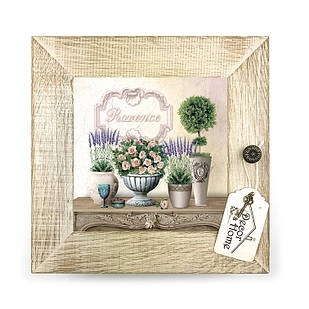 Дерев'яна декоративна ключниця  Букет троянд 23х23 см прк02б