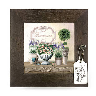 Дерев'яна декоративна ключниця  Букет троянд 23х23 см прк02к