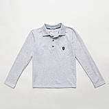 Поло сіре з довгим рукавом для хлопчика шкільне, Смайл Тайм SmileTme, фото 2