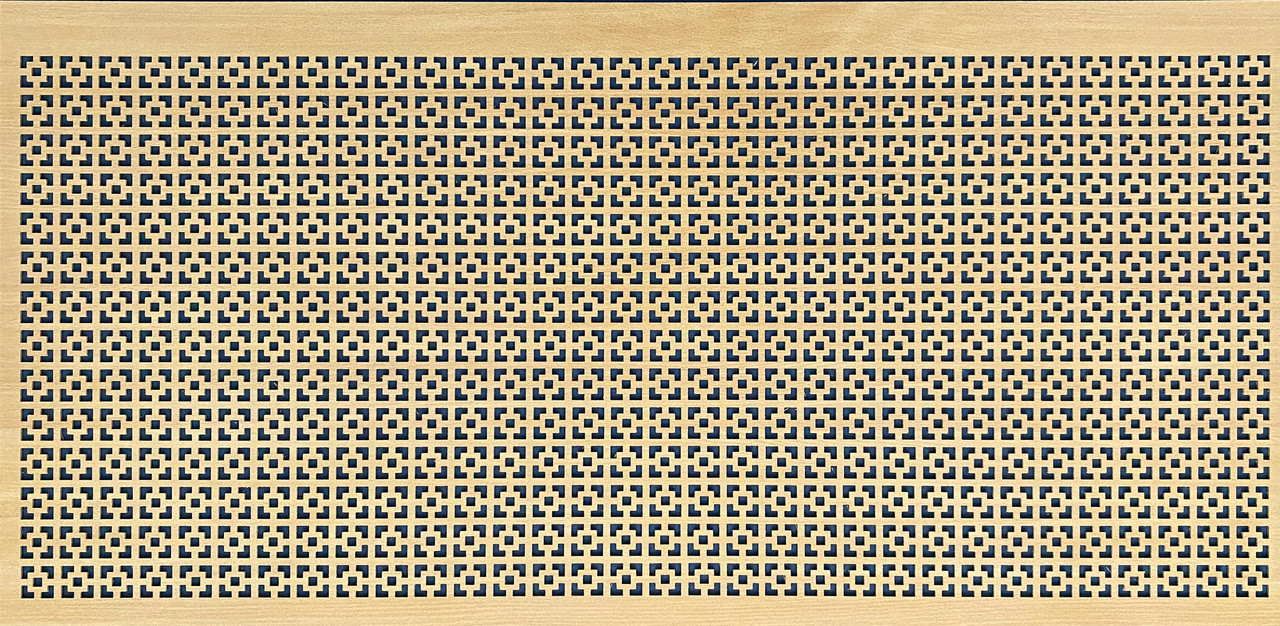 Панель (решітка) декоративна перфорована, колір дуб сонома, 680 мм х 1390 мм Ефес