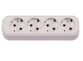 Колодка 4 гнізда з заземленням Leon Ny95000066