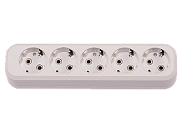 Колодка 5 гнізд з заземленням Leon Ny95000067