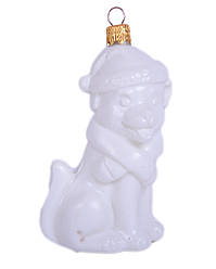 Пластмасова іграшка на ялинку "Собачка" 10*6 см.