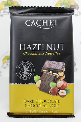 Шоколад Cachet чорний з фундуком 300 г