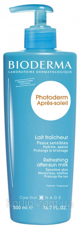 Bioderma Photoderm After Sun Freshness Milk Биодерма Фотодерм Молочко После Загара 500мл ФРАНЦИЯ - фото 1 - id-p1204500931