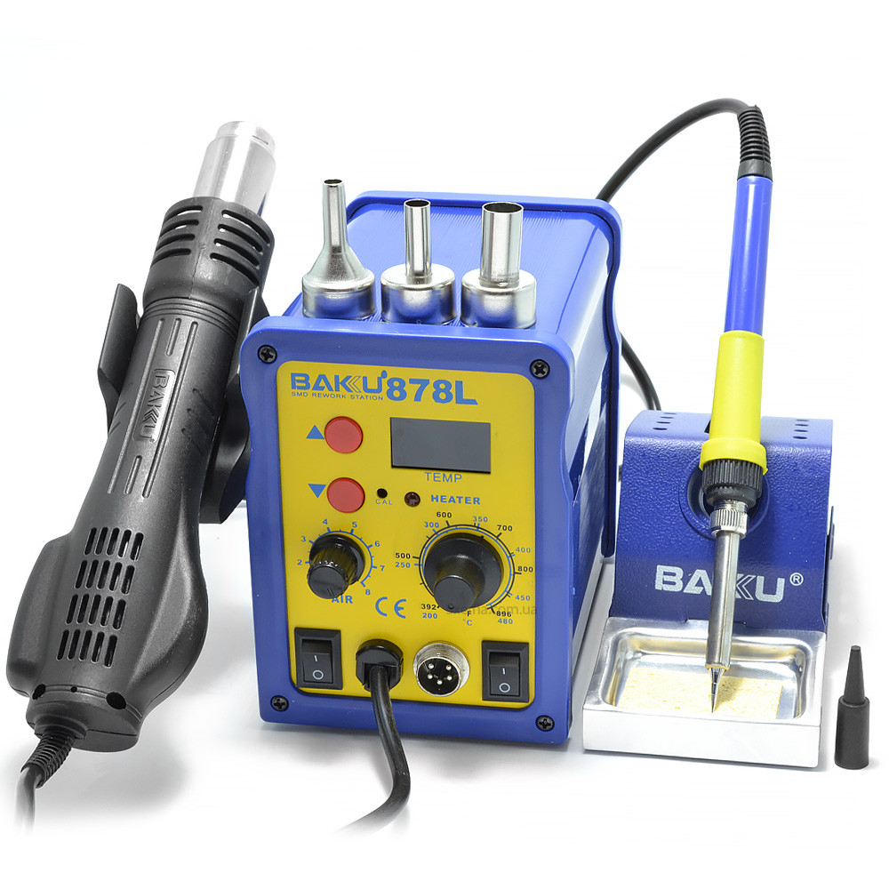 Паяльная станция Baku BK-878L фен+паяльник пайка SMD, BGA, QFP,SOIC ...